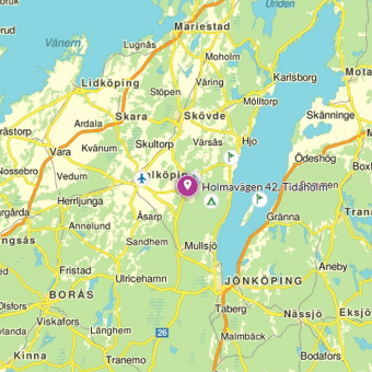 Kartbild var i Skaraborg som Madängsholms Bygdegård ligger